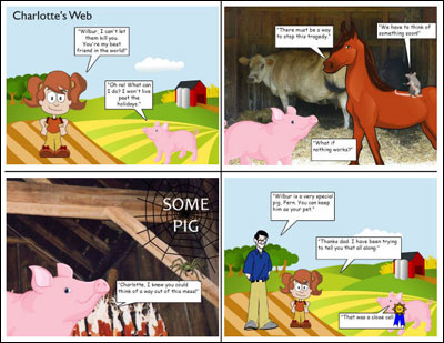 sample comic strip written by student