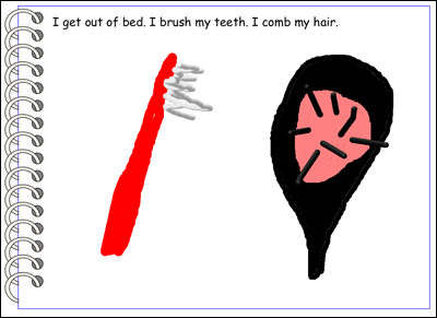 Toothbrush and mouth note pad