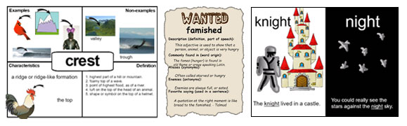 sample images of vocabulary projects